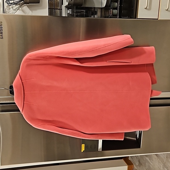 💕THEORY💕 Clairene Luxe Blazer Coat Wool Cashmere Blend Pink Orchid Large L NWT - Picture 12 of 16